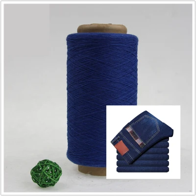 Открытая спиннинговая пряжа Ne16 Ne20 из регенерированной хлопчатобумажной пряжи для джинсовой ткани